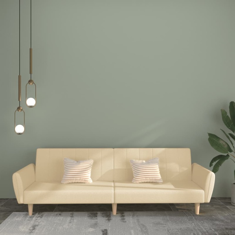 vidaXL Schlafsofa 2-Sitzer Creme Stoff vidaXL Schlafsofa 2-Sitzer Creme Stoff