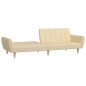 vidaXL Schlafsofa 2-Sitzer Creme Stoff vidaXL Schlafsofa 2-Sitzer Creme Stoff