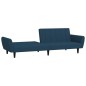 vidaXL Schlafsofa 2-Sitzer Blau Samt vidaXL Schlafsofa 2-Sitzer Blau Samt