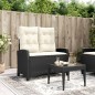 vidaXL Gartenbank Verstellbar mit Kissen Schwarz Poly Rattan vidaXL Gartenbank Verstellbar mit Kissen Schwarz Poly Rattan