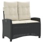 vidaXL Gartenbank Verstellbar mit Kissen Schwarz Poly Rattan vidaXL Gartenbank Verstellbar mit Kissen Schwarz Poly Rattan