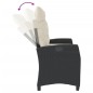 vidaXL Gartenbank Verstellbar mit Kissen Schwarz Poly Rattan vidaXL Gartenbank Verstellbar mit Kissen Schwarz Poly Rattan