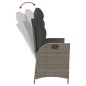 vidaXL Gartenbank Verstellbar mit Kissen Grau Poly Rattan vidaXL Gartenbank Verstellbar mit Kissen Grau Poly Rattan