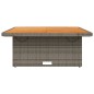 vidaXL Gartentisch Grau 110x110x71 cm Poly Rattan und Akazienholz vidaXL Gartentisch Grau 110x110x71 cm Poly Rattan und Akazienholz