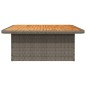 vidaXL Gartentisch Grau 110x110x71 cm Poly Rattan und Akazienholz vidaXL Gartentisch Grau 110x110x71 cm Poly Rattan und Akazienholz