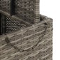 vidaXL Gartentisch Grau 110x110x71 cm Poly Rattan und Akazienholz vidaXL Gartentisch Grau 110x110x71 cm Poly Rattan und Akazienholz