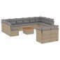 vidaXL 13-tlg. Garten-Sofagarnitur mit Kissen Beige Poly Rattan vidaXL 13-tlg. Garten-Sofagarnitur mit Kissen Beige Poly Rattan
