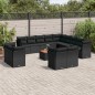 vidaXL 14-tlg. Garten-Sofagarnitur mit Kissen Schwarz Poly Rattan vidaXL 14-tlg. Garten-Sofagarnitur mit Kissen Schwarz Poly Rattan