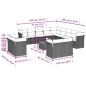 vidaXL 14-tlg. Garten-Sofagarnitur mit Kissen Schwarz Poly Rattan vidaXL 14-tlg. Garten-Sofagarnitur mit Kissen Schwarz Poly Rattan