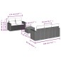 vidaXL 6-tlg. Garten-Sofagarnitur mit Kissen Grau Poly Rattan vidaXL 6-tlg. Garten-Sofagarnitur mit Kissen Grau Poly Rattan