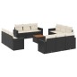 vidaXL 13-tlg. Garten-Sofagarnitur mit Kissen Schwarz Poly Rattan vidaXL 13-tlg. Garten-Sofagarnitur mit Kissen Schwarz Poly Rattan