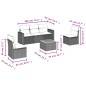 vidaXL 6-tlg. Garten-Sofagarnitur mit Kissen Schwarz Poly Rattan vidaXL 6-tlg. Garten-Sofagarnitur mit Kissen Schwarz Poly Rattan
