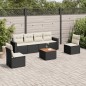 vidaXL 7-tlg. Garten-Sofagarnitur mit Kissen Schwarz Poly Rattan vidaXL 7-tlg. Garten-Sofagarnitur mit Kissen Schwarz Poly Rattan