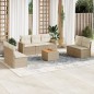 vidaXL 8-tlg. Garten-Sofagarnitur mit Kissen Beige Poly Rattan vidaXL 8-tlg. Garten-Sofagarnitur mit Kissen Beige Poly Rattan