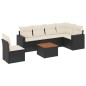 vidaXL 7-tlg. Garten-Sofagarnitur mit Kissen Schwarz Poly Rattan vidaXL 7-tlg. Garten-Sofagarnitur mit Kissen Schwarz Poly Rattan