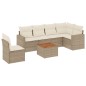 vidaXL 7-tlg. Garten-Sofagarnitur mit Kissen Beige Poly Rattan vidaXL 7-tlg. Garten-Sofagarnitur mit Kissen Beige Poly Rattan