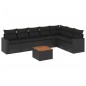 vidaXL 8-tlg. Garten-Sofagarnitur mit Kissen Schwarz Poly Rattan vidaXL 8-tlg. Garten-Sofagarnitur mit Kissen Schwarz Poly Rattan