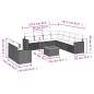 vidaXL 10-tlg. Garten-Sofagarnitur mit Kissen Grau Poly Rattan vidaXL 10-tlg. Garten-Sofagarnitur mit Kissen Grau Poly Rattan
