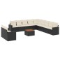 vidaXL 12-tlg. Garten-Sofagarnitur mit Kissen Schwarz Poly Rattan vidaXL 12-tlg. Garten-Sofagarnitur mit Kissen Schwarz Poly Rattan