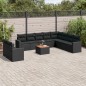 vidaXL 11-tlg. Garten-Sofagarnitur mit Kissen Schwarz Poly Rattan vidaXL 11-tlg. Garten-Sofagarnitur mit Kissen Schwarz Poly Rattan