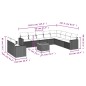 vidaXL 11-tlg. Garten-Sofagarnitur mit Kissen Schwarz Poly Rattan vidaXL 11-tlg. Garten-Sofagarnitur mit Kissen Schwarz Poly Rattan