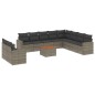 vidaXL 11-tlg. Garten-Sofagarnitur mit Kissen Grau Poly Rattan vidaXL 11-tlg. Garten-Sofagarnitur mit Kissen Grau Poly Rattan
