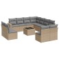 vidaXL 12-tlg. Garten-Sofagarnitur mit Kissen Beige Poly Rattan vidaXL 12-tlg. Garten-Sofagarnitur mit Kissen Beige Poly Rattan