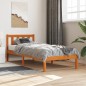 vidaXL Massivholzbett ohne Matratze Wachsbraun 90x190 cm Kiefernholz vidaXL Massivholzbett ohne Matratze Wachsbraun 90x190 cm Kiefernholz