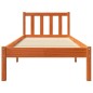 vidaXL Massivholzbett ohne Matratze Wachsbraun 90x190 cm Kiefernholz vidaXL Massivholzbett ohne Matratze Wachsbraun 90x190 cm Kiefernholz