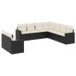 vidaXL 9-tlg. Garten-Sofagarnitur mit Kissen Schwarz Poly Rattan vidaXL 9-tlg. Garten-Sofagarnitur mit Kissen Schwarz Poly Rattan