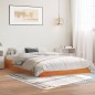 vidaXL Massivholzbett ohne Matratze Wachsbraun 160x200 Kiefernholz vidaXL Massivholzbett ohne Matratze Wachsbraun 160x200 Kiefernholz