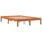 vidaXL Massivholzbett ohne Matratze Wachsbraun 135x190 cm Kiefernholz vidaXL Massivholzbett ohne Matratze Wachsbraun 135x190 cm Kiefernholz