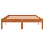 vidaXL Massivholzbett ohne Matratze Wachsbraun 135x190 cm Kiefernholz vidaXL Massivholzbett ohne Matratze Wachsbraun 135x190 cm Kiefernholz