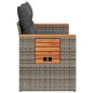 vidaXL Gartensofa 2-Sitzer mit Kissen Grau Poly Rattan vidaXL Gartensofa 2-Sitzer mit Kissen Grau Poly Rattan