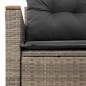 vidaXL Gartensofa 2-Sitzer mit Kissen Grau Poly Rattan vidaXL Gartensofa 2-Sitzer mit Kissen Grau Poly Rattan