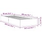 vidaXL Massivholzbett ohne Matratze Wachsbraun 90x200 Kiefernholz vidaXL Massivholzbett ohne Matratze Wachsbraun 90x200 Kiefernholz