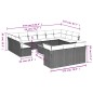 vidaXL 14-tlg. Garten-Sofagarnitur mit Kissen Schwarz Poly Rattan vidaXL 14-tlg. Garten-Sofagarnitur mit Kissen Schwarz Poly Rattan