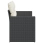 vidaXL Gartensofa mit Kissen 2-Sitzer Schwarz Poly Rattan vidaXL Gartensofa mit Kissen 2-Sitzer Schwarz Poly Rattan