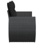 vidaXL Gartensofa mit Kissen 2-Sitzer Schwarz Poly Rattan vidaXL Gartensofa mit Kissen 2-Sitzer Schwarz Poly Rattan