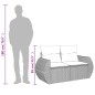 vidaXL Gartensofa mit Kissen 2-Sitzer Schwarz Poly Rattan vidaXL Gartensofa mit Kissen 2-Sitzer Schwarz Poly Rattan