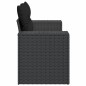 vidaXL Gartensofa mit Kissen 2-Sitzer Schwarz Poly Rattan vidaXL Gartensofa mit Kissen 2-Sitzer Schwarz Poly Rattan