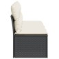 vidaXL Gartensofa mit Kissen 4-Sitzer Schwarz Poly Rattan vidaXL Gartensofa mit Kissen 4-Sitzer Schwarz Poly Rattan
