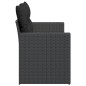 vidaXL Gartensofa mit Kissen 2-Sitzer Schwarz Poly Rattan vidaXL Gartensofa mit Kissen 2-Sitzer Schwarz Poly Rattan