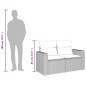 vidaXL Gartensofa mit Kissen 2-Sitzer Schwarz Poly Rattan vidaXL Gartensofa mit Kissen 2-Sitzer Schwarz Poly Rattan