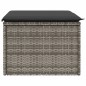 vidaXL Gartenhocker mit Kissen Grau 55x55x37 cm Poly Rattan vidaXL Gartenhocker mit Kissen Grau 55x55x37 cm Poly Rattan
