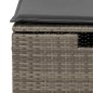 vidaXL Gartenhocker mit Kissen Grau 55x55x37 cm Poly Rattan vidaXL Gartenhocker mit Kissen Grau 55x55x37 cm Poly Rattan