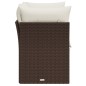 vidaXL Gartensofa mit Kissen 2-Sitzer Braun Poly Rattan vidaXL Gartensofa mit Kissen 2-Sitzer Braun Poly Rattan