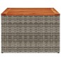 vidaXL Gartentisch Grau 55x55x37 cm Poly Rattan und Akazienholz vidaXL Gartentisch Grau 55x55x37 cm Poly Rattan und Akazienholz