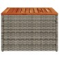 vidaXL Gartentisch Grau 55x55x37 cm Poly Rattan und Akazienholz vidaXL Gartentisch Grau 55x55x37 cm Poly Rattan und Akazienholz