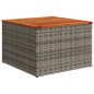 vidaXL Gartentisch Grau 55x55x37 cm Poly Rattan und Akazienholz vidaXL Gartentisch Grau 55x55x37 cm Poly Rattan und Akazienholz